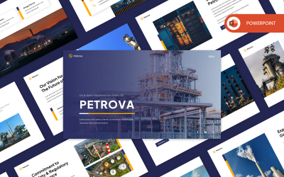 Petrova - Olaj- és gázipari PowerPoint sablon