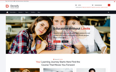 Szablon kursów online Densify Education LMS