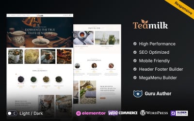 TeaMilk - Tea, Coffee and Herbal Nutrition Store WooCommerce WordPress Theme