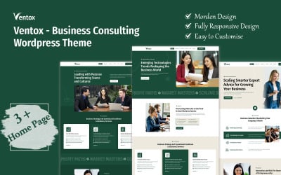 Ventox - Tema de WordPress para servicios modernos de consultoría empresarial.