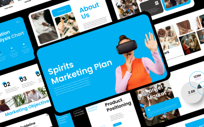 Apresentação de PowerPoint de Plano de Marketing e Negócios