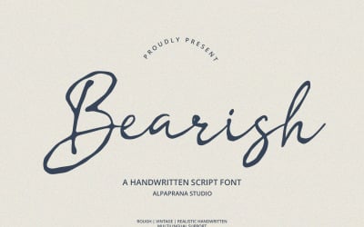 Bearish - Fuente manuscrita