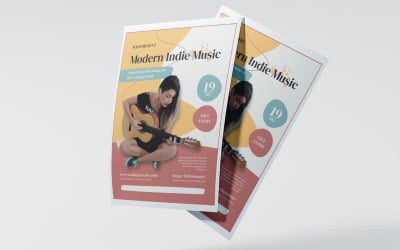 Bold Acoustic Indie Concert Poster Template