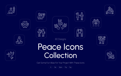 Collection d&amp;#39;icônes de paix modernes
