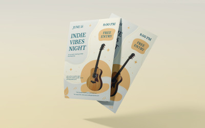 Indie-Musik-Konzertflyer Akustik