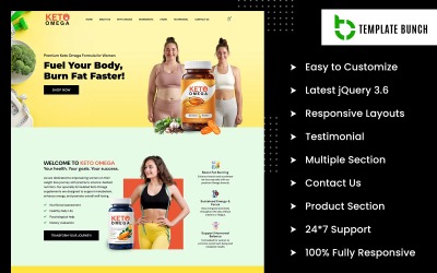 Keto Omega - Thème Shopify polyvalent pour un seul produit