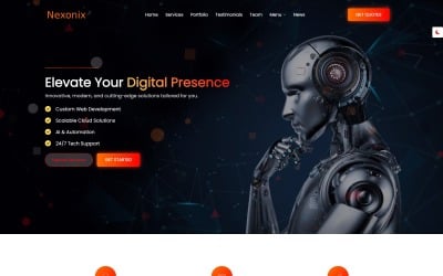 Nexonix | Modèle de site web réactif et polyvalent pour services aux entreprises et solutions informatiques