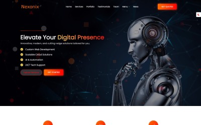 Nexonix | Modello di sito web reattivo multiuso per servizi aziendali e soluzioni IT