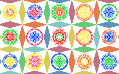 Sanatsal Renkli Geometrik Desen Arkaplanı