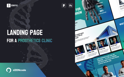 SynPro — Protez Klinikleri için Modern Açılış Sayfası Kullanıcı Arayüzü Şablonu