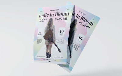 Volantino musicale per concerti indie pastello da sogno