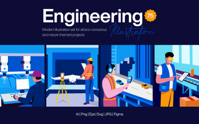Engineering Illustration Art Set
