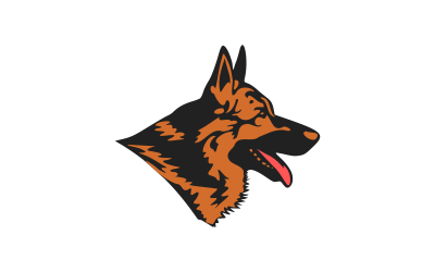 German Shepherd Dog Logo Template
