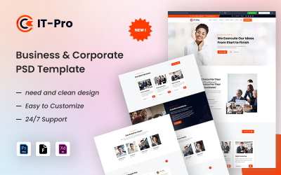 IT - PRO Business and Corporate PSD Template