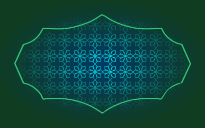 Creative Green Gradient Islamic Luxury Background