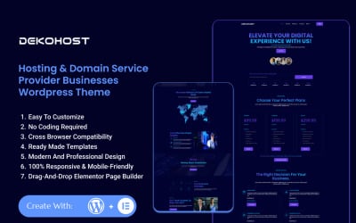 Dekohost – Tema de WordPress para alojamiento web y servicios de dominio
