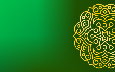 Green Gradient Islamic Luxury Background