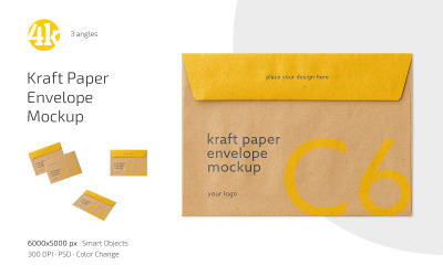 Kraft Paper Envelope Mockup Set