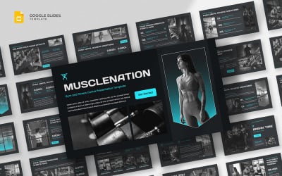 Musclenation - Gym &amp;amp; Fitness Google Slides Template