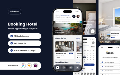Orrion – Designvorlage für Hotelbuchungs-Apps