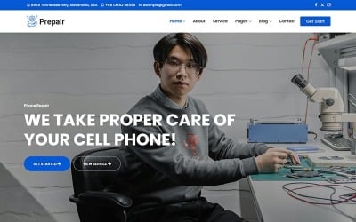 Prepair - Electronics Repair & Cell Phone Service Center WordPress Theme