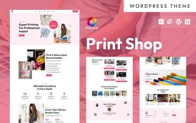 Printoria - Print Shop & Merchandise Printing WordPress Elementor Theme