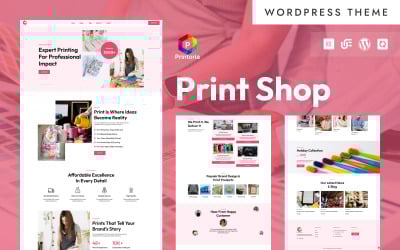 Printoria - Thème WordPress Elementor pour imprimerie et marchandises