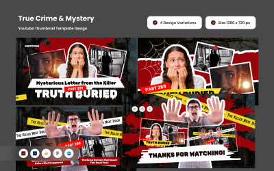 Progettazione miniatura YouTube di &amp;quot;Scena del crimine misterioso&amp;quot;