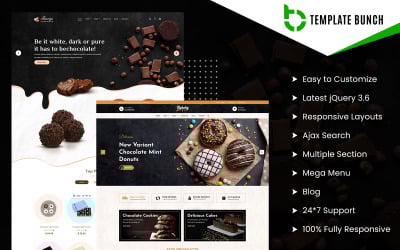BargeBaker - Chocolate and Bakery Responsive Prestashop Theme for eCommerce Website Template