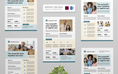 Nonprofit szervezet szórólap sablon