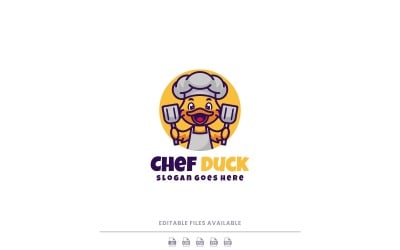 Chef Duck Mascot Logo Design