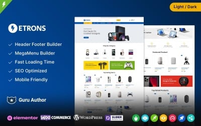 Etrons - 电子商店和数字商店 WooCommerce 主题