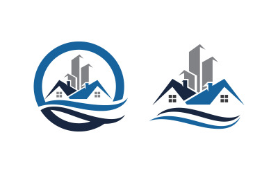 Ev Mülkiyet kavramı simge logo şablonu v.5