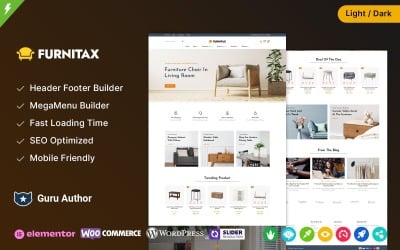 Furnitax - Tema WooCommerce para tiendas de muebles, decoración del hogar, centro comercial de interiores y tiendas de madera