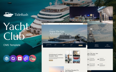 TideRush — многоцелевая адаптивная тема WordPress для яхт-клуба