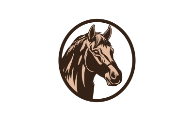 Unique Horse Badge Logo Template