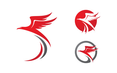 Eagle hawk wing icon Template logo design v.11