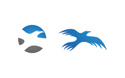 Eagle hawk wing icon Template logo design v.15