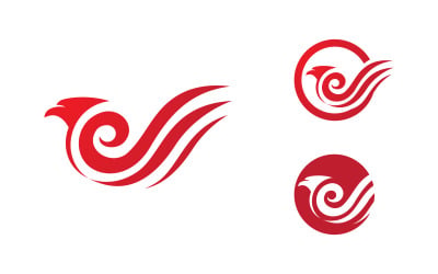 Eagle hawk wing icon Template logo design v.3