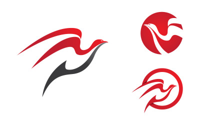 Eagle hawk wing icon Template logo design v.4