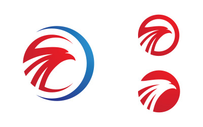 Eagle hawk wing icon Template logo design v.6