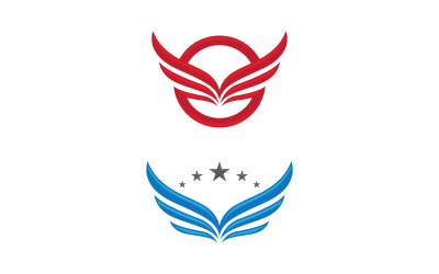 Eagle hawk wing icon Template logo design v.7