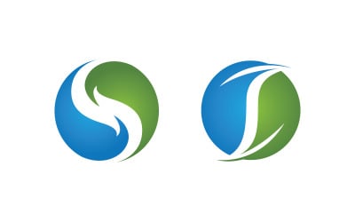 Healthy life eco tree leaf concept logo design template v.8