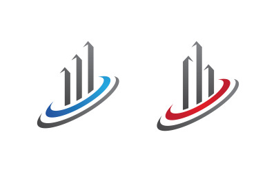 Logo-Illustrationsdesign für das Finanzkonzept für Geschäftswachstum v.15