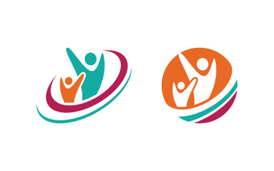 Nätverksgrupp för adoption av mänskliga barn och social logotypdesign v.22