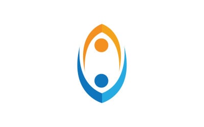 Netwerk en sociaal logo-ontwerp voor adoptiegroepen voor menselijke zorg v.21