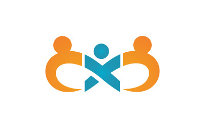 Netzwerk für Adoptionsgruppen für menschliche Pflege und soziales Logodesign v.28