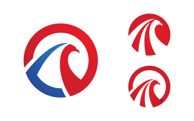 Örn hök vinge ikon mall logotyp design v.13