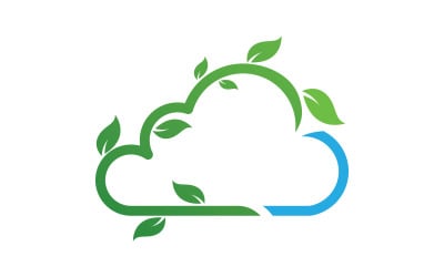 Plantilla de diseño de logotipo de concepto de hoja de árbol ecológico de vida saludable v.1