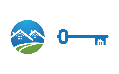 Plantilla de logotipo de icono de concepto de propiedad inmobiliaria v.30